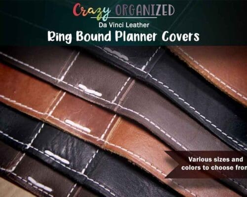 Da Vinci Leather Ring Bound Planner