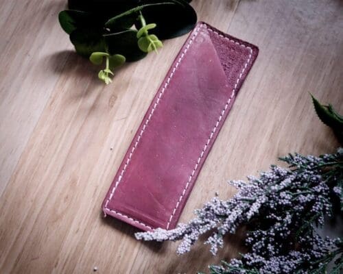 Grape Leather Planner Pen Sleeve