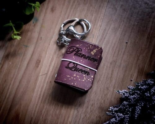 Planner Queen Leather Key chain