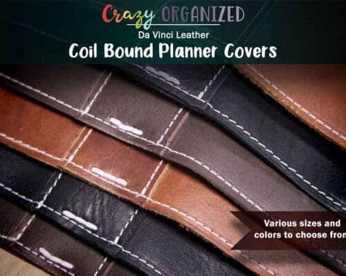 Da Vinci Leather Coil Bound Planner Cover